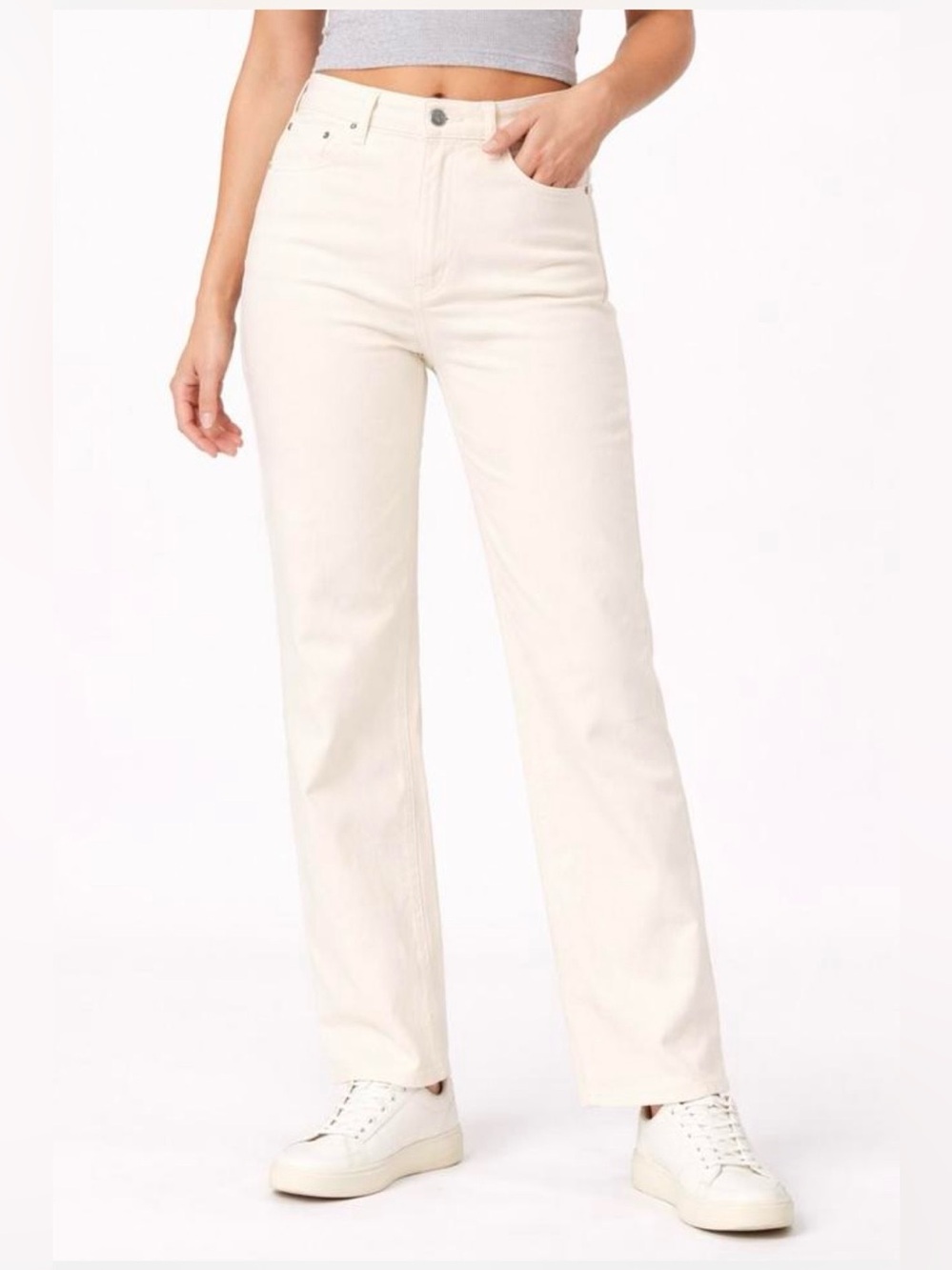 GAP Straight Leg Jeans in Ivory Cream